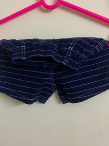 Yellow Tshirt And Blue Half Pant Combo For Boys(3-6 Months)