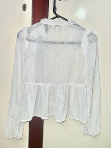 WOMEN WESTERN GEORGETTE  TOPFabric: GeorgetteSleeve Length: Long SleevesPattern: SolidSizes:XS