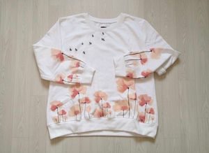 White Floral Sweatshirt