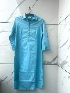 Blue Checked Kurti