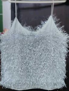 Silver Fringe Cami