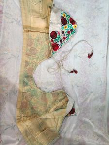 Embroidered Floral Metallic Blouse