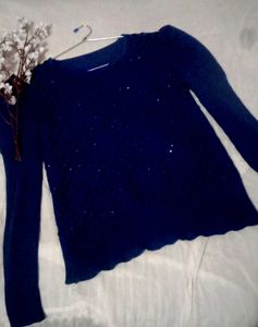 Navy Sparkle Top