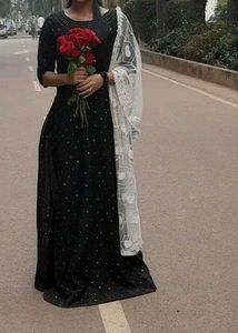 Elegant Black Kurta/gown Set