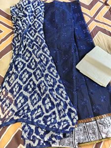 Navy Blue Dress Material