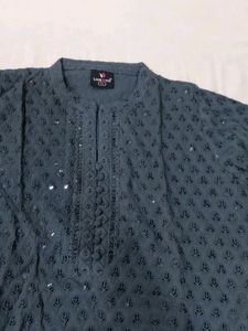 Dark Grey Sequence Work Kurta