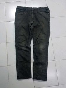 Dark Wash Corduroy Pants