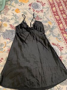Black Satin Women Lingerie