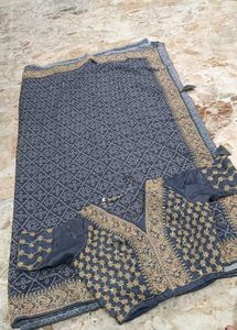 Elegant Embroidered Saree