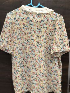 Floral Lace Shirt Top
