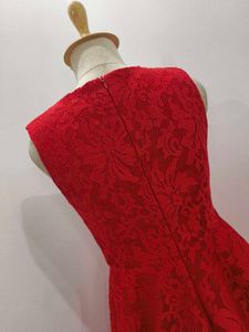 Red Lace Fit &amp; Flare Dress