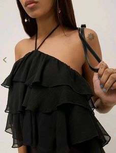 Tiered Ruffle Halter Top