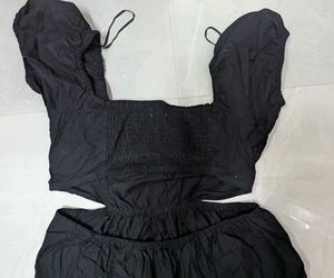 Black Beach Backless Dress