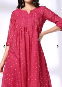 Pink Printed Kurta