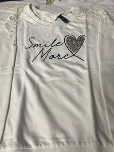 Smile More White Sweatshirt