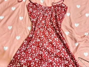 Newme Floral Red Mini Dress