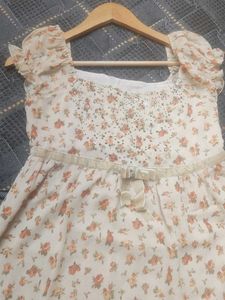 Floral Beaded Top with Ruffle Sleeves