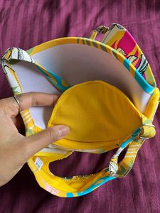 Beach Wear Floral Yellow Bra 42 Size