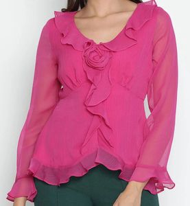 Pink Ruffle Top