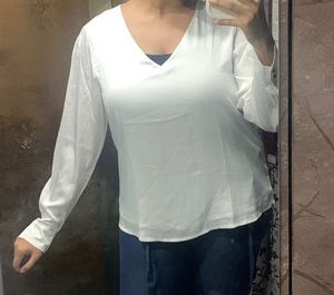 Lilac Pinteresty Skirt And white Silk Top