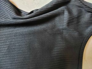 Black Ribbed Tank Top