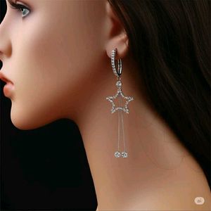 Star Dangle Rhinestone Earrings