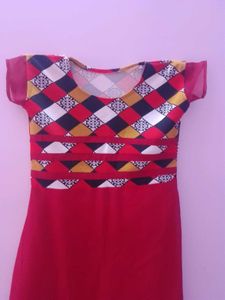 Patterned Red Dress
