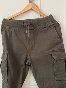 Olive Green Cargo Joggers