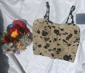 Y2k Floral Corset Top 🖤