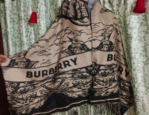 Burberry Wide Reversible Cashmere Scarf