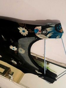 Western Dress Black With Multi