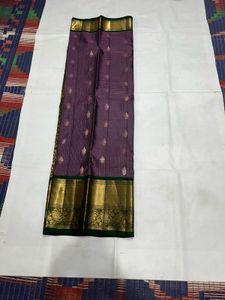 Onion Pink &amp; Green Pure Kanchipuram Silk Saree