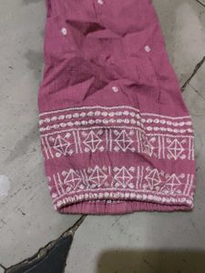 Pink Embroidered Peplum Top