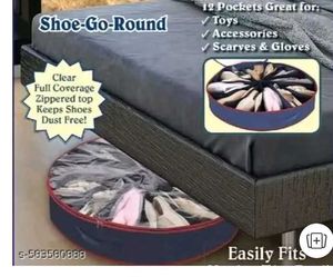 Round Shoe Storage under bed Organizer