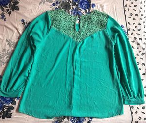 Teal Lace Top