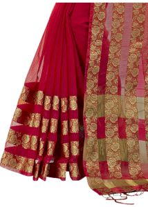 Women&#39;s Banarasi Cotton Silk Saree with Blouse