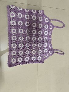 Knitted Handmade Lavender Top