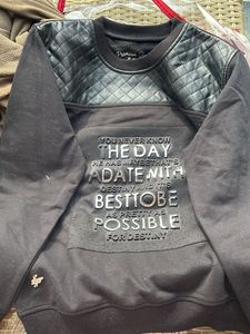 Branded Black Graphic Print Sweatshirt