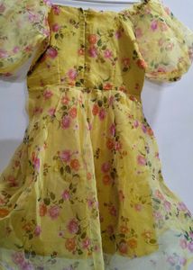 Floral Yellow Mini Dress