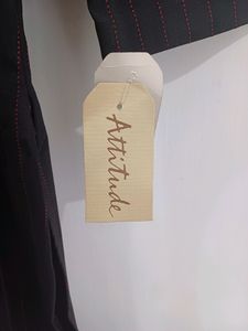 Kurta Chudidar Set (Black With Red Lines)