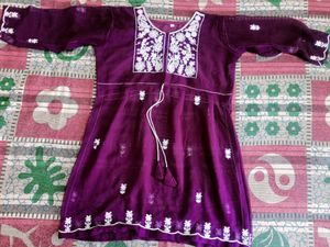 New Short Chikankari Kurti