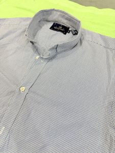 Scotch &amp; Soda Blue Checked Dress Shirt