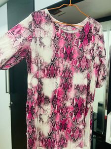 Pink Snake Print Top