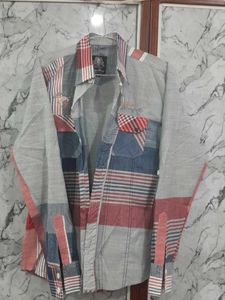 Patchwork Button-Down Shirt