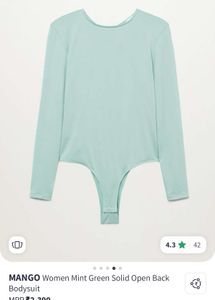 Mango mint Green Bodysuit Top XL Size