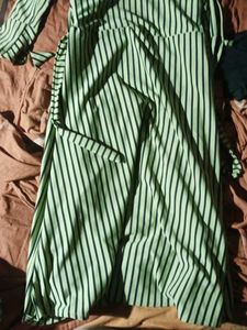 Striped Kurta with Black Dress
