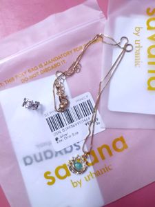 Gold-Tone Celestial Pendant Necklace and Earcuff
