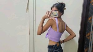Cute Purple Tie-Front Top