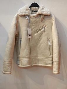 Zara Man&#39;s White Faux Shearling Jacket - Size