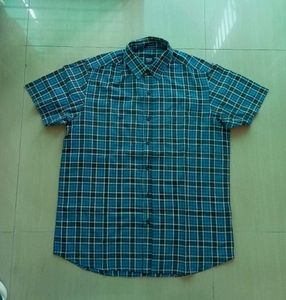 MAX Blue Checkered Shirt (100% Cotton)